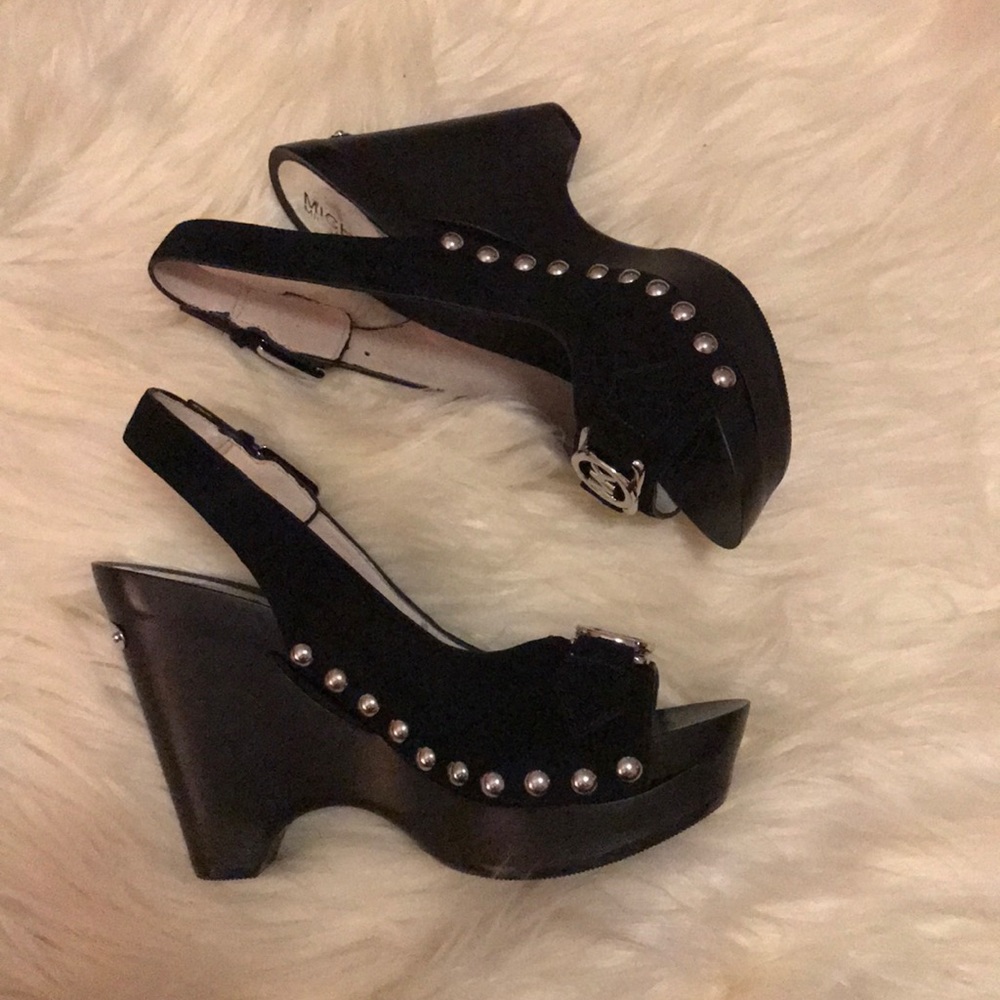 Suede wedges